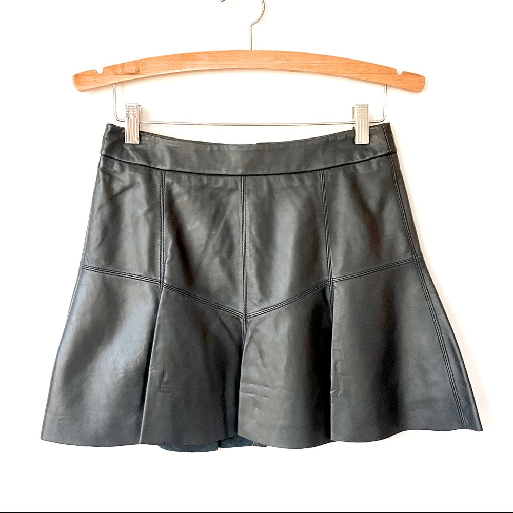 SCOOP Genuine Leather Mini Skirt, Size P